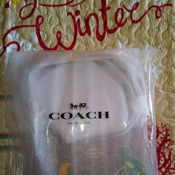 NEW! COACH TERI MINI SIGNATURE CANVAS CROSSBODY BAG WITH REXY STICKER PRINT NWT! - Picture 3 of 3